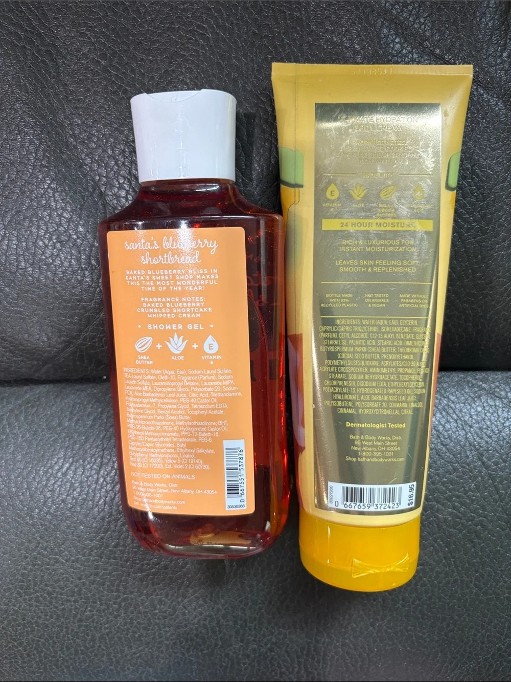 Bath and body works merry cookie and Santa’s blueberry shortbread set